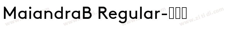 MaiandraB Regular字体转换